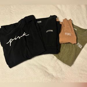 SMALL AND XS PINK LONG SLEEVE TOPS